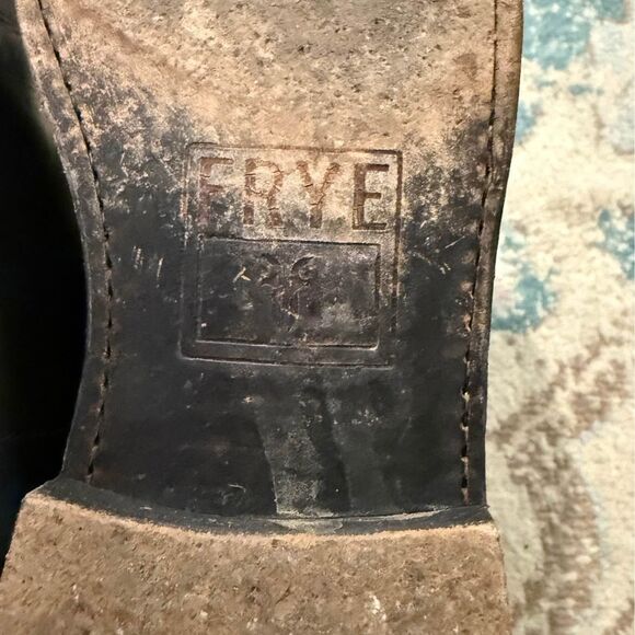 FRYE Paige Short Black Leather Riding Boots Size 7 - Picture 9 of 10